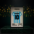 Maillot Encadrée Diego Maradona | Argentina #10 | Décoration 3D Premium