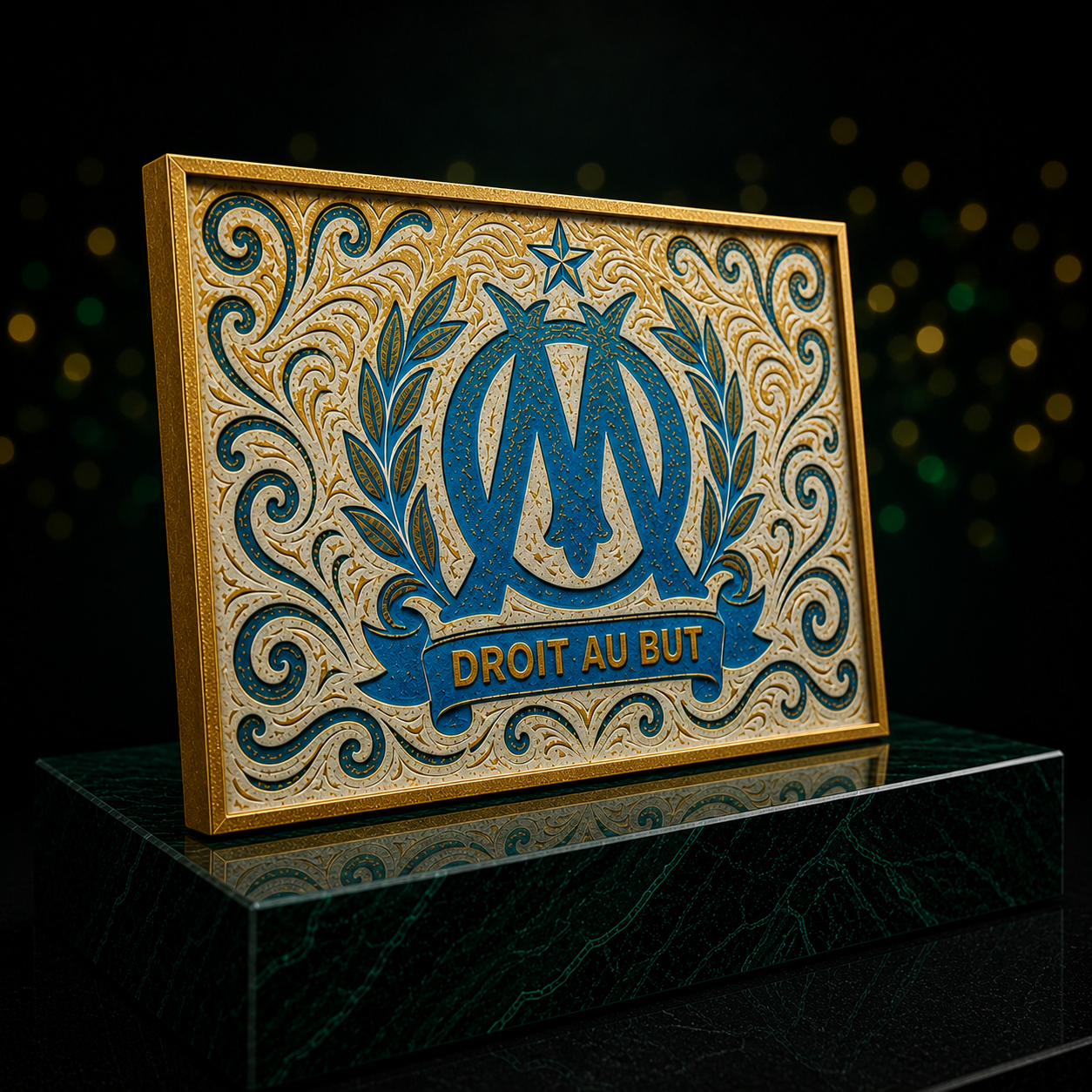 Tableau Décoratif Olympique de Marseille – Design Premium Ornemental