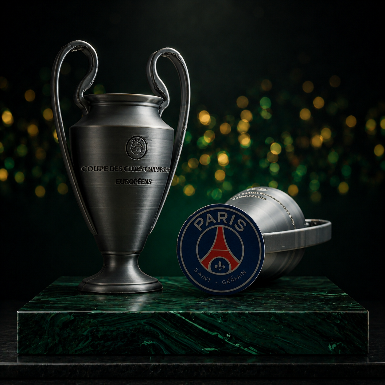 Pack Champions PSG — Trophée & Écusson |