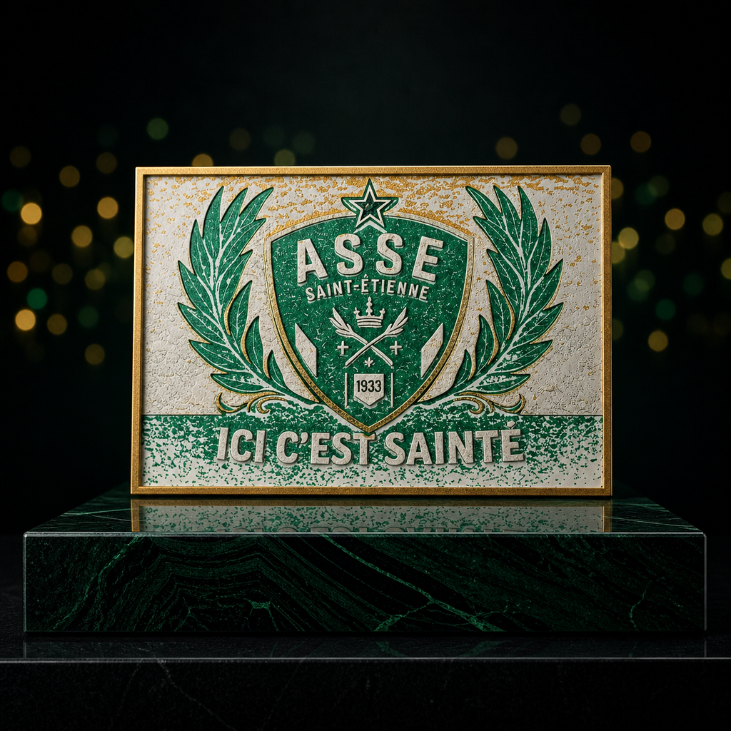 Tableau Décoratif AS Saint-Étienne – Design Premium Ornemental