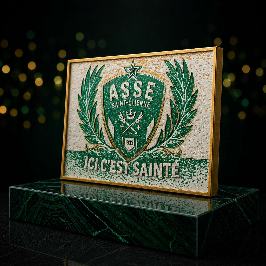 Tableau Décoratif AS Saint-Étienne – Design Premium Ornemental