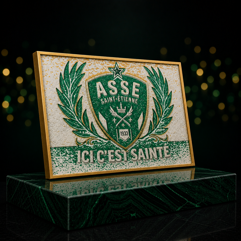 Tableau Décoratif AS Saint-Étienne – Design Premium Ornemental