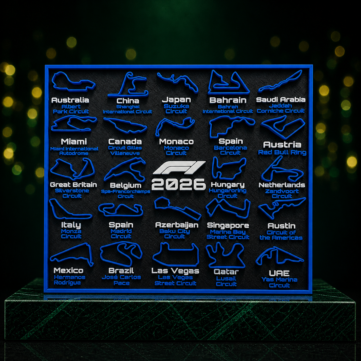 Tableau F1 Bleu Premium