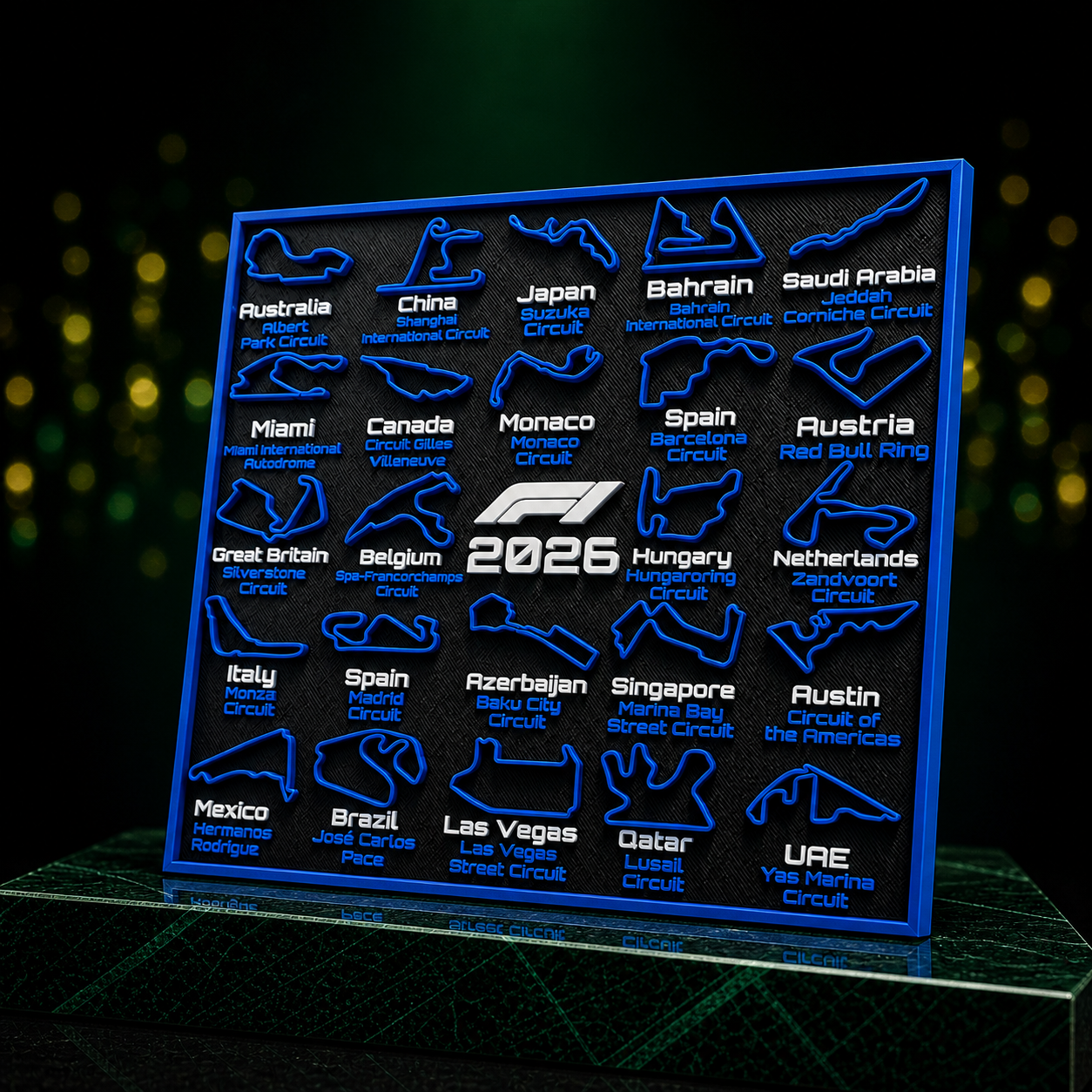 Tableau F1 Bleu Premium