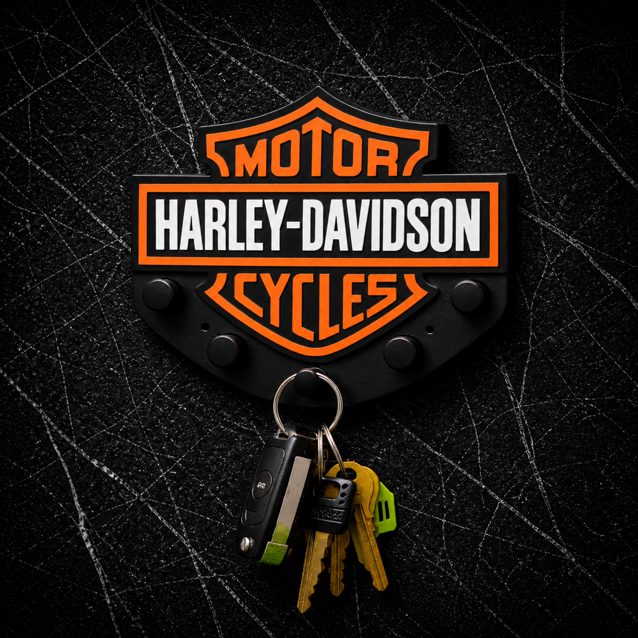 Porte-Clés Mural Harley-Davidson – Design Premium