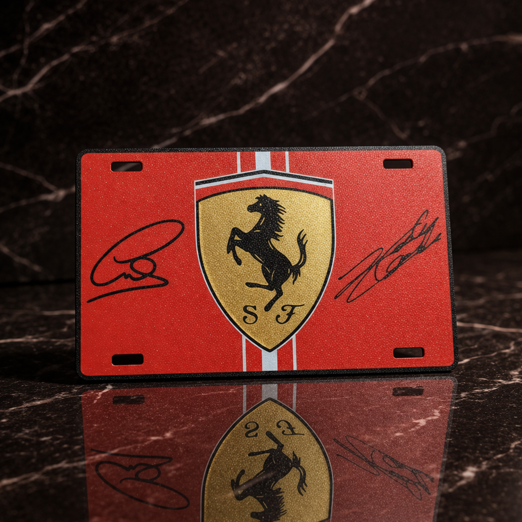 Plaque Décorative Ferrari – Design Premium