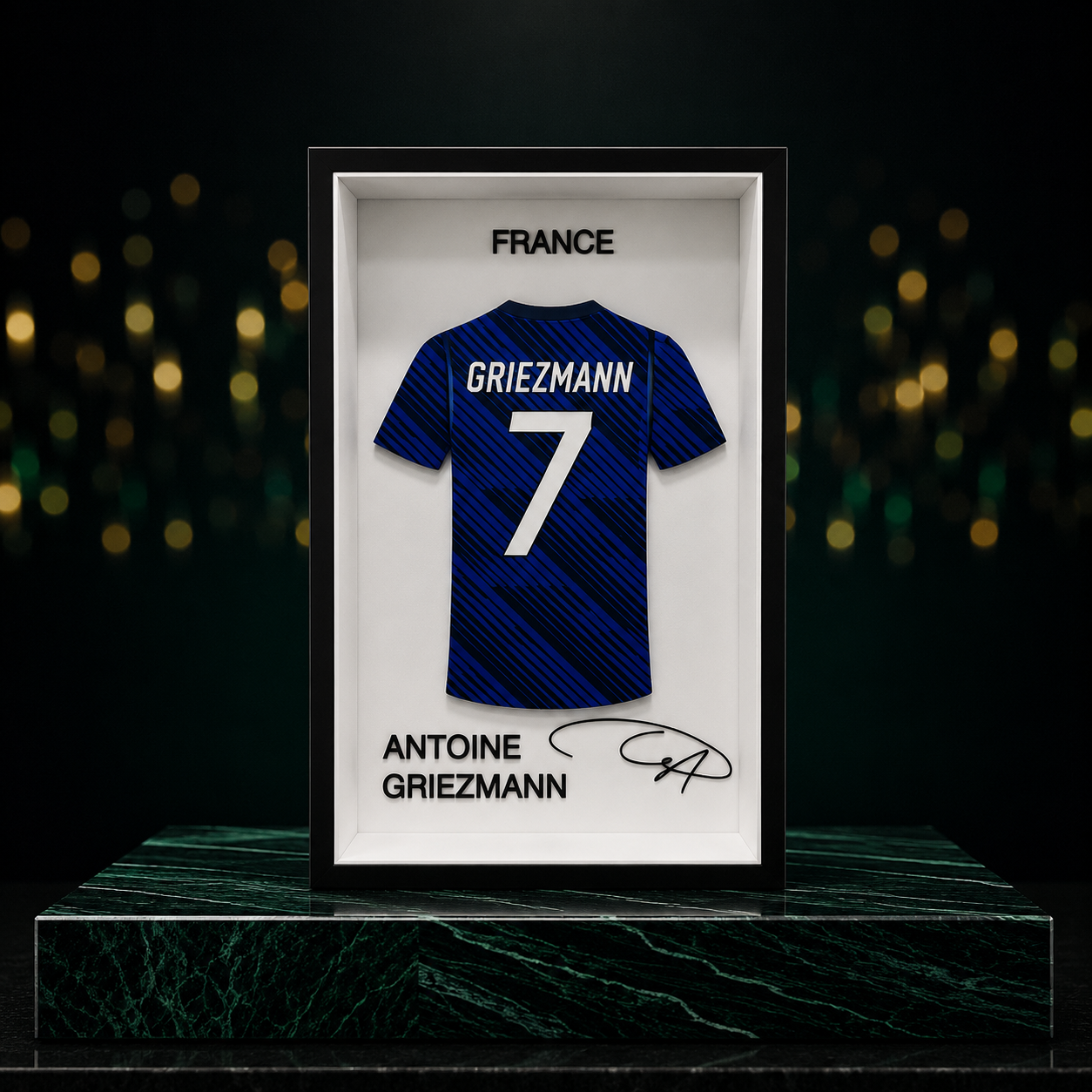 Maillot Miniature Antoine Griezmann France #7 – Cadre Football de Collection