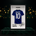 Maillot Miniature Kylian Mbappé France #10 – Cadre Football de Collection