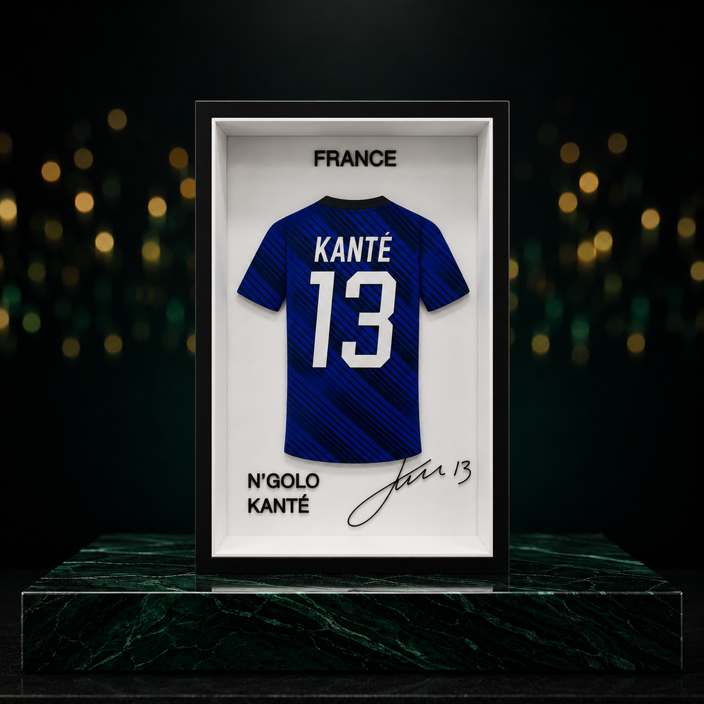 N'Golo Kanté - Équipe de France #13 | Cadre Jersey 3D Premium