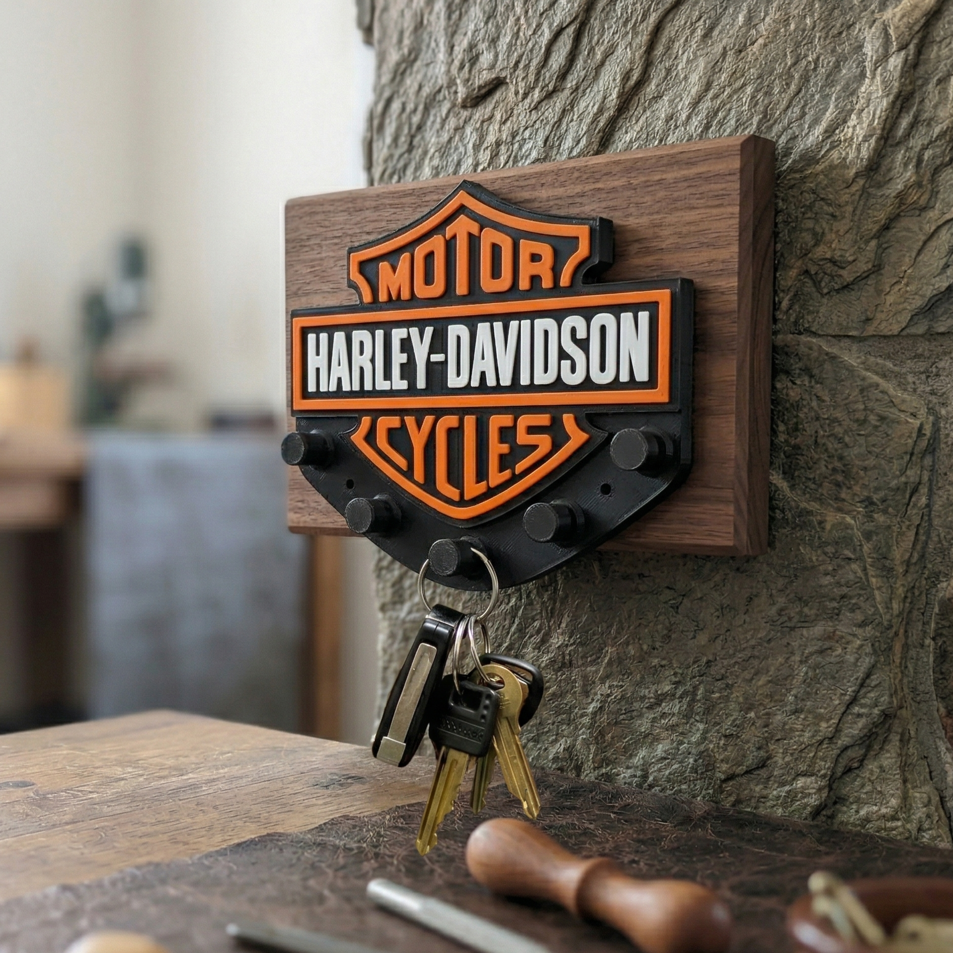 Porte-Clés Mural Harley-Davidson – Design Premium